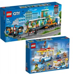 LEGO City Train Station and Ice Cream Van