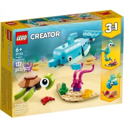 LEGO Creator 3 în 1 Delfin și Țestoasă 31128