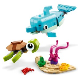 LEGO Creator 3 în 1 Delfin și Țestoasă 31128