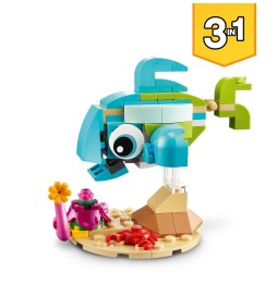 LEGO Creator 3 în 1 Delfin și Țestoasă 31128