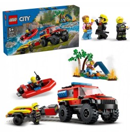 LEGO City Fire Truck with Boat and Hovercraft