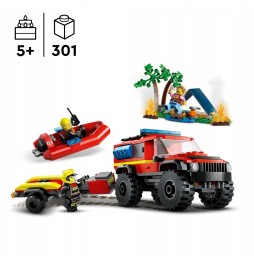 LEGO City Fire Truck with Boat and Hovercraft