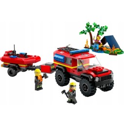 LEGO City Fire Truck with Boat and Hovercraft