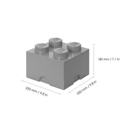 LEGO pojemnik klocek 4 szary 25x25cm