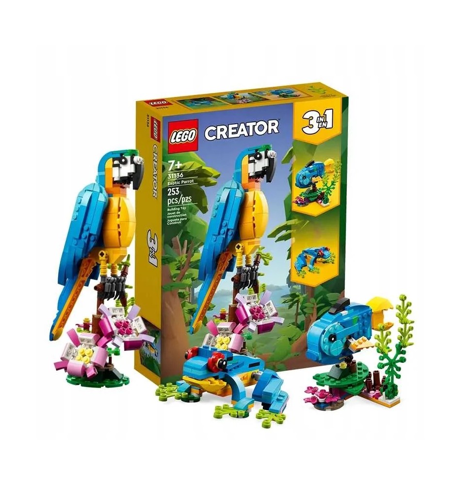 LEGO Creator 31136 Exotic Parrot 3in1 Building Set