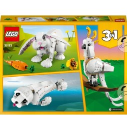 LEGO Creator set 3in1 iepure alb, focă și papagal