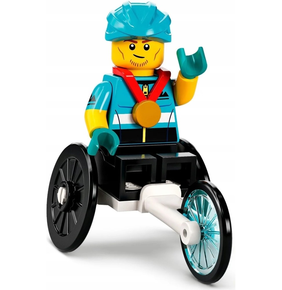 LEGO minifigură seria 22 sportiv pe scaun cu rotile