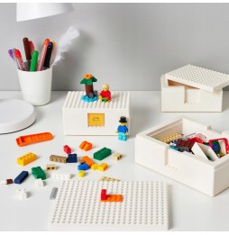 IKEA Bygglek LEGO Pudełko z pokrywką 3 sztuki