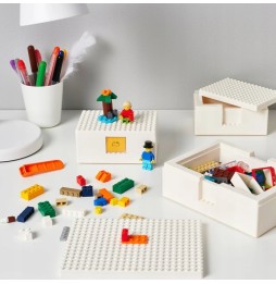 IKEA Bygglek LEGO Pudełko z pokrywką 3 sztuki