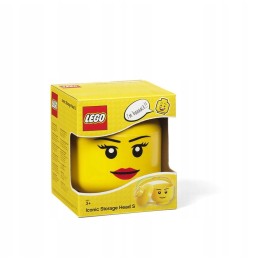 Container LEGO Storage Head Small - Cap galben