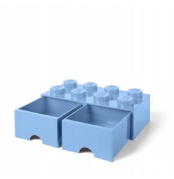 LEGO Storage Container Block 8 Light Blue