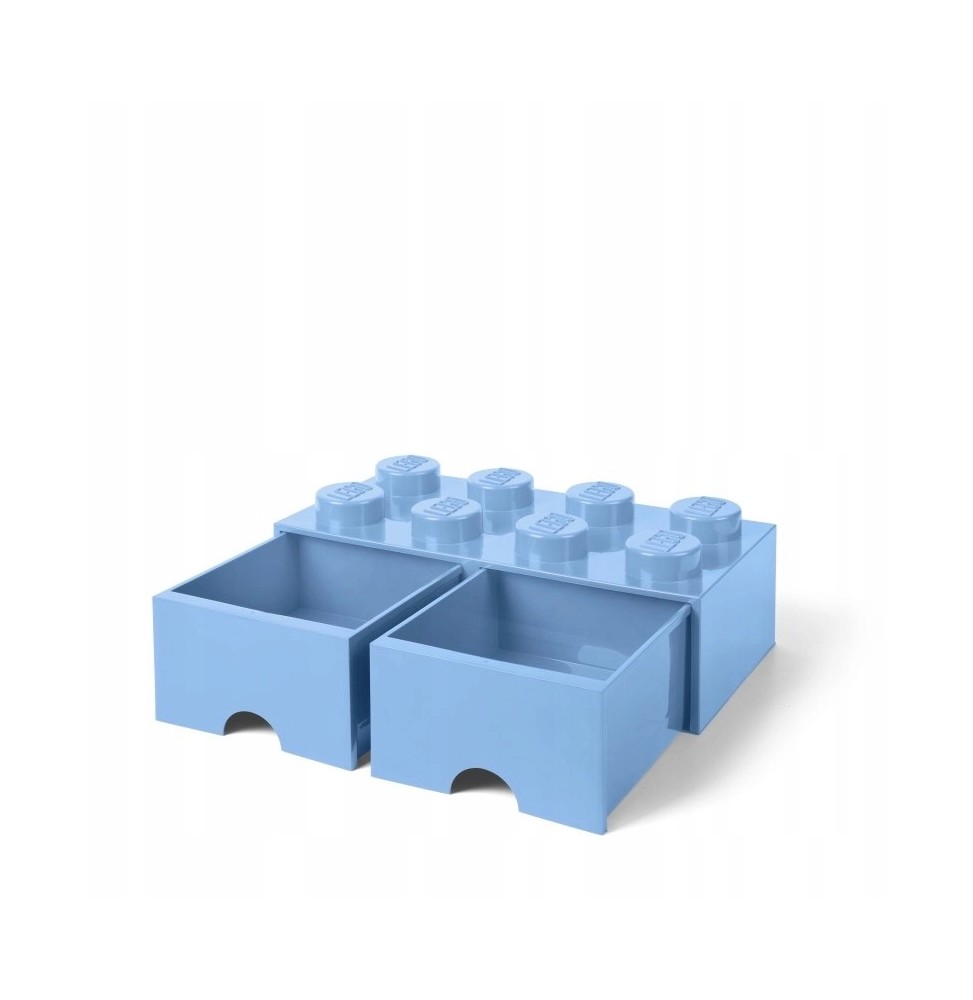 LEGO Storage Container Block 8 Light Blue