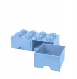 LEGO Storage Container Block 8 Light Blue