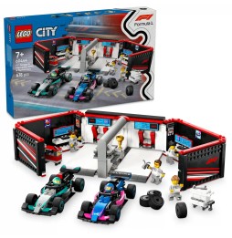 LEGO City 60444 F1 Garage with Cars