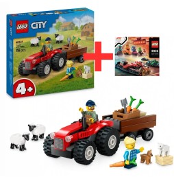 LEGO City Red Tractor with Trailer and Sheep