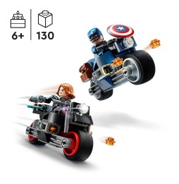 LEGO Marvel Motociclete Văduva Neagră & Captain America