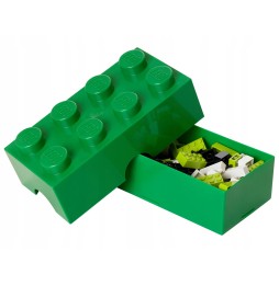 LEGO lunch box klocek - zielony pojemnik śniadaniowy