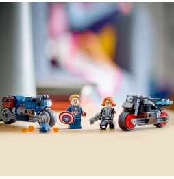 LEGO Marvel Motociclete Văduva Neagră & Captain America