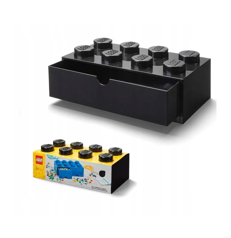 Czarny pojemnik klocków LEGO organizer