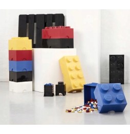 Czarny pojemnik klocków LEGO organizer