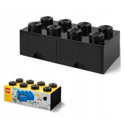 Czarny pojemnik klocków LEGO organizer