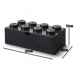 Czarny pojemnik klocków LEGO organizer