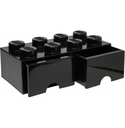 Czarny pojemnik klocków LEGO organizer