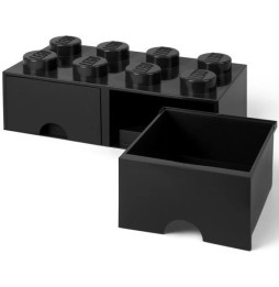 Czarny pojemnik klocków LEGO organizer