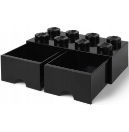 Czarny pojemnik klocków LEGO organizer