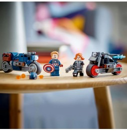 LEGO Marvel Motociclete Văduva Neagră & Captain America