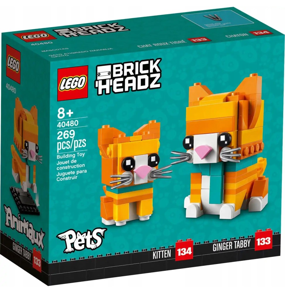 LEGO BrickHeadz Pisica roșie cu dungi