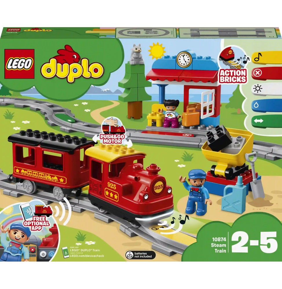 LEGO DUPLO 10874 Pociąg parowy - zestaw dla dzieci