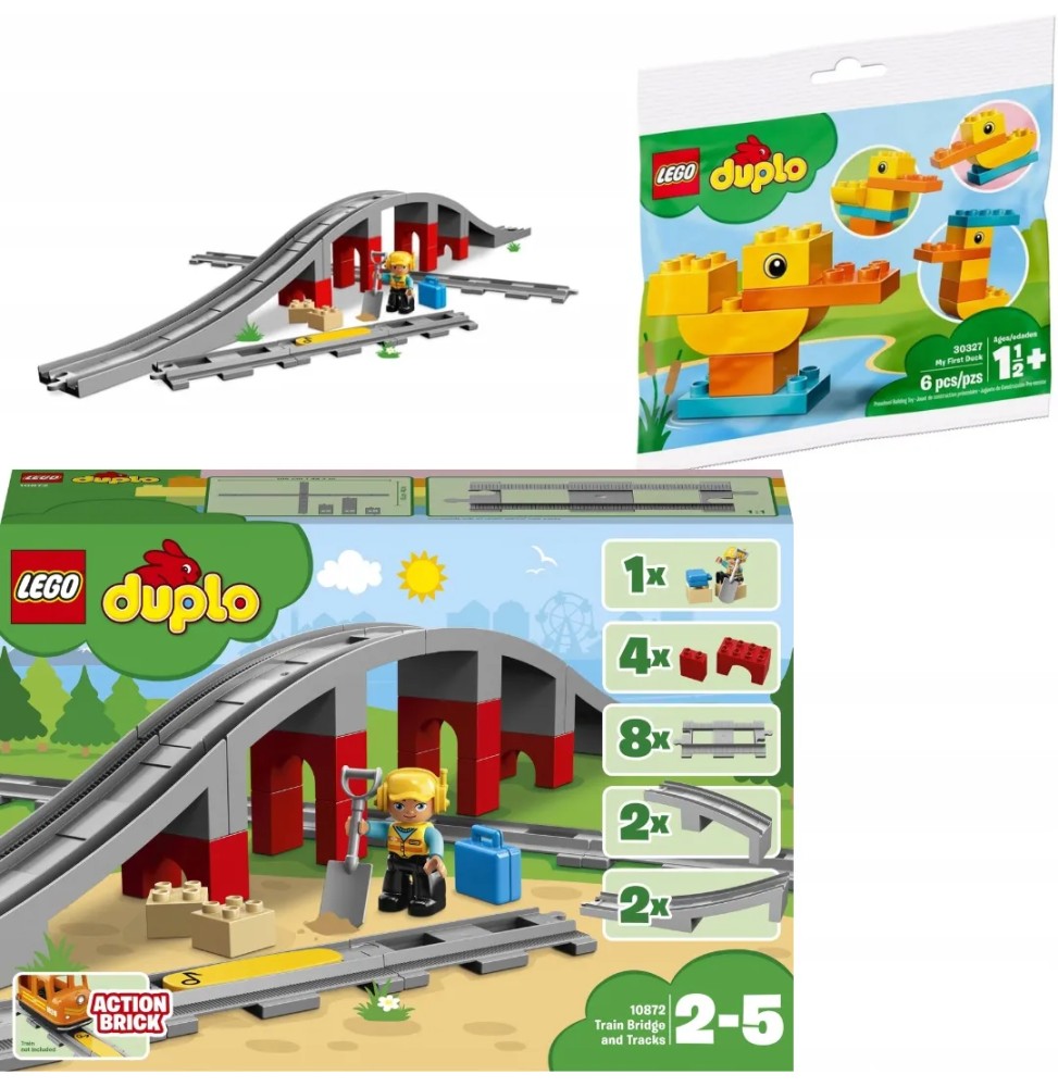 LEGO DUPLO 10872 Tory kolejowe i wiadukt