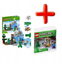 LEGO Minecraft Vârfuri Acoperite cu Zăpadă și Peștera