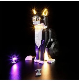 Iluminare LED pentru LEGO Pisică alb-negru 21349