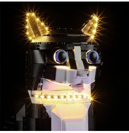 Iluminare LED pentru LEGO Pisică alb-negru 21349