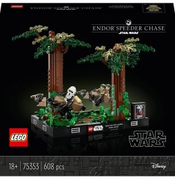 LEGO Star Wars Diorama: Urmărire pe speeder prin Endor