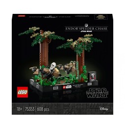 LEGO Star Wars Diorama: Urmărire pe speeder prin Endor