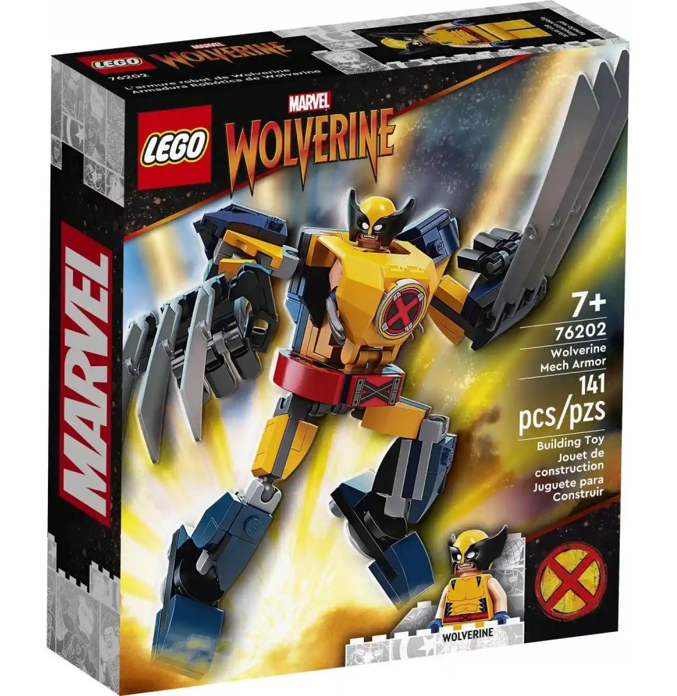 Set LEGO Marvel armură mecanică Wolverine