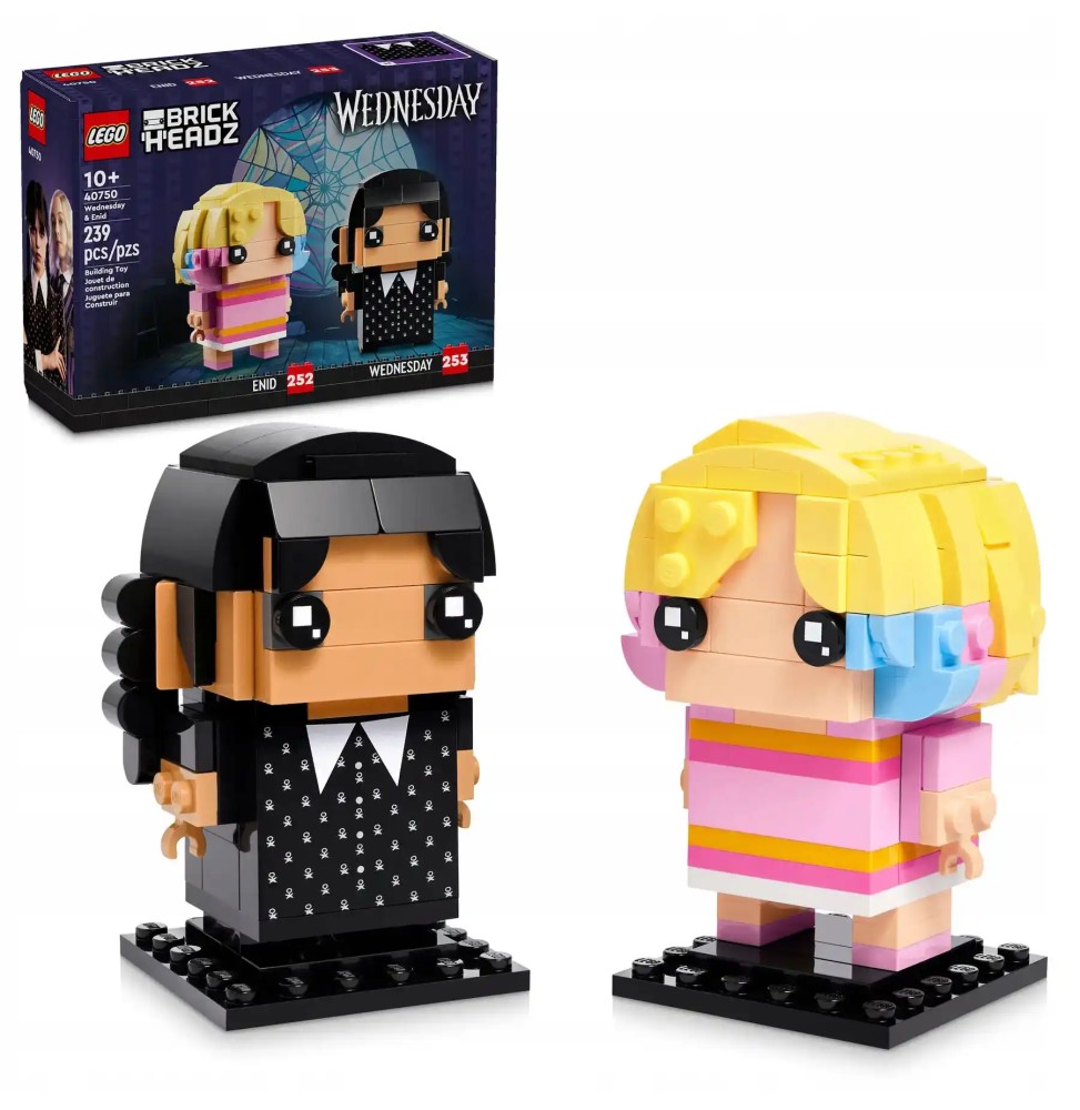 LEGO BrickHeadz 40750 Wednesday și Enid