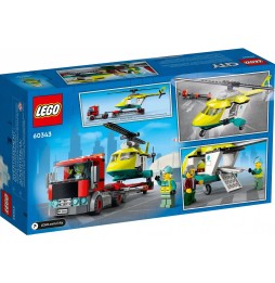 LEGO City 60343 Rescue Helicopter Tow Truck