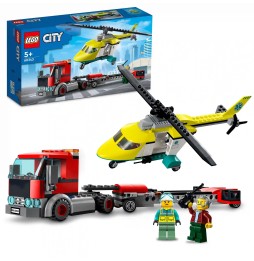 LEGO City 60343 Rescue Helicopter Tow Truck