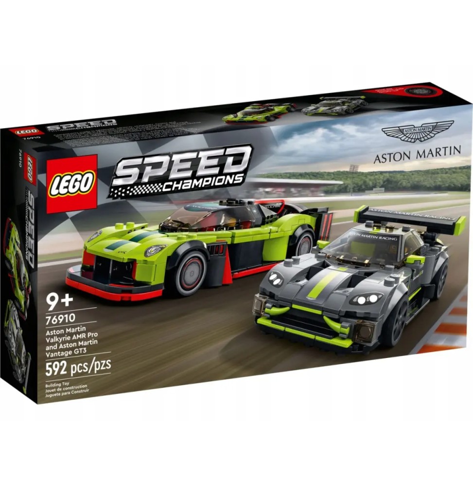 LEGO 76910 Aston Martin Valkyrie și Vantage GT3