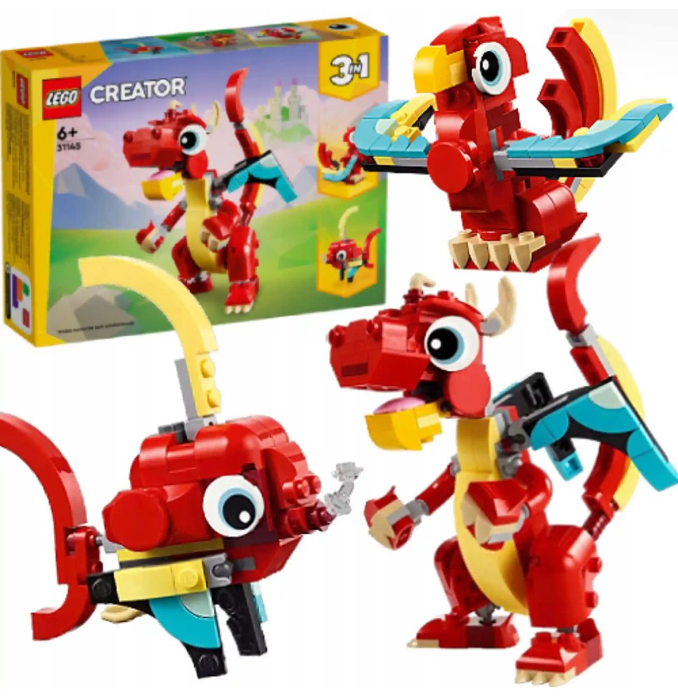 LEGO Creator 3in1 Dragon Roșu 31145