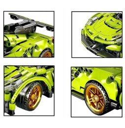 Green Supercar Construction Blocks 428 Pieces