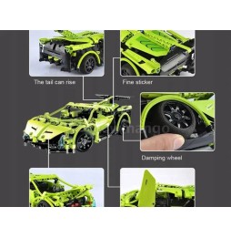 Kloxuri construcție supercar verde 428 elemente