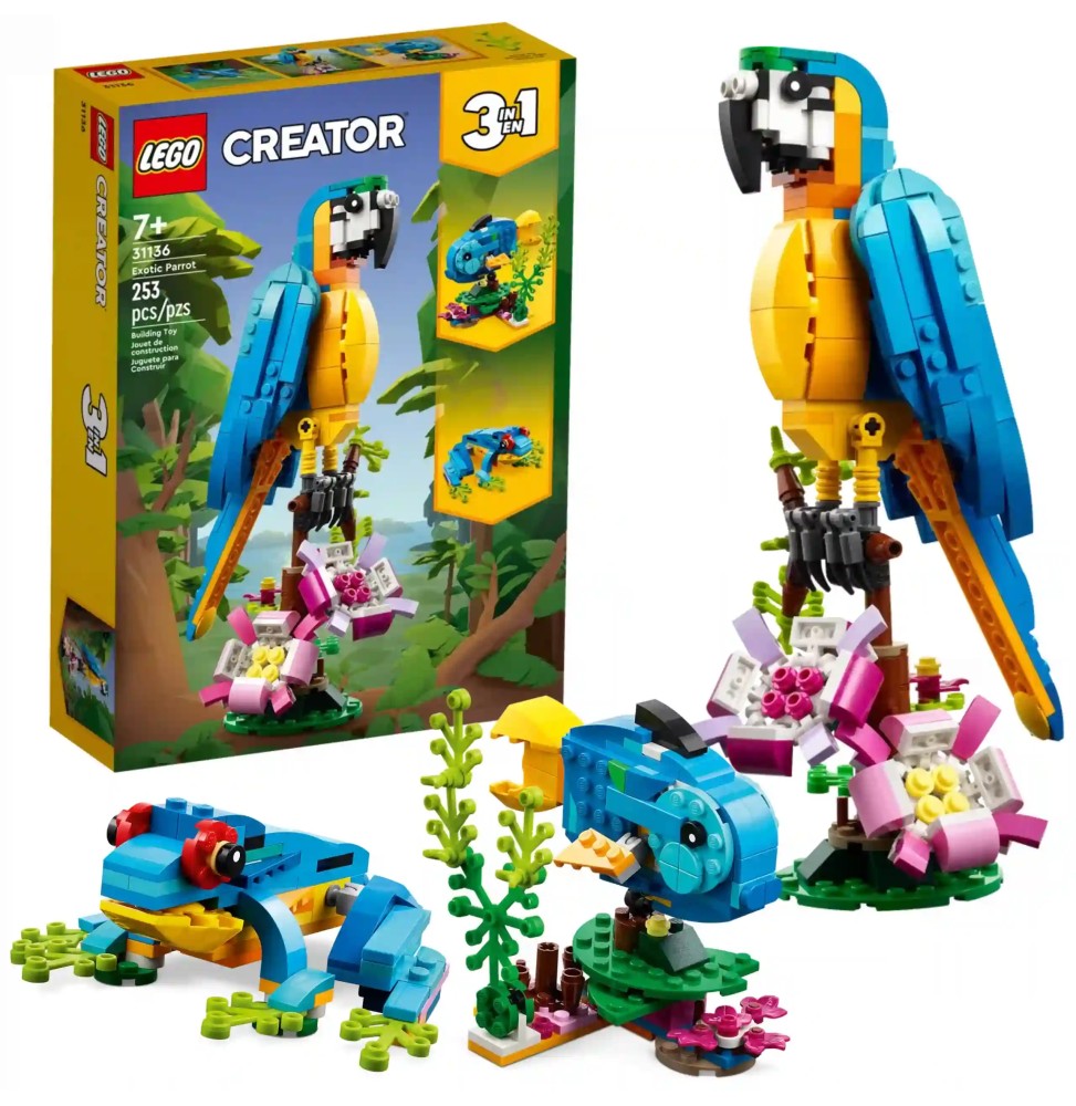 LEGO 31136 Creator Exotic Parrot 3in1 Set