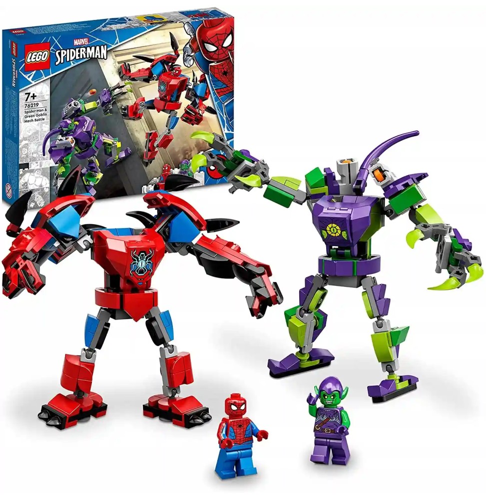 LEGO 76219 Bătălia mech-urilor Spider-Man și Goblinului