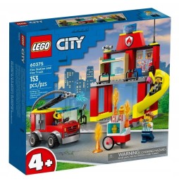 LEGO City 60375 Remiza strażacka i wóz strażacki