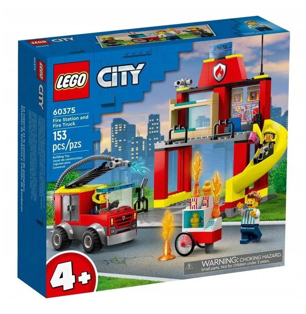 LEGO City 60375 Remiza strażacka i wóz strażacki